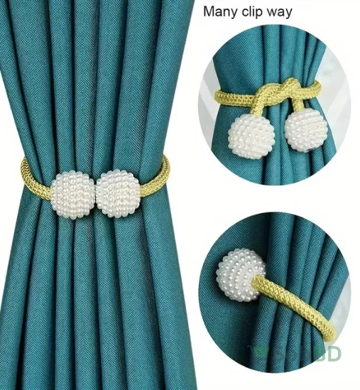 Royal Pearl Magnetic Curtain Tie Backs